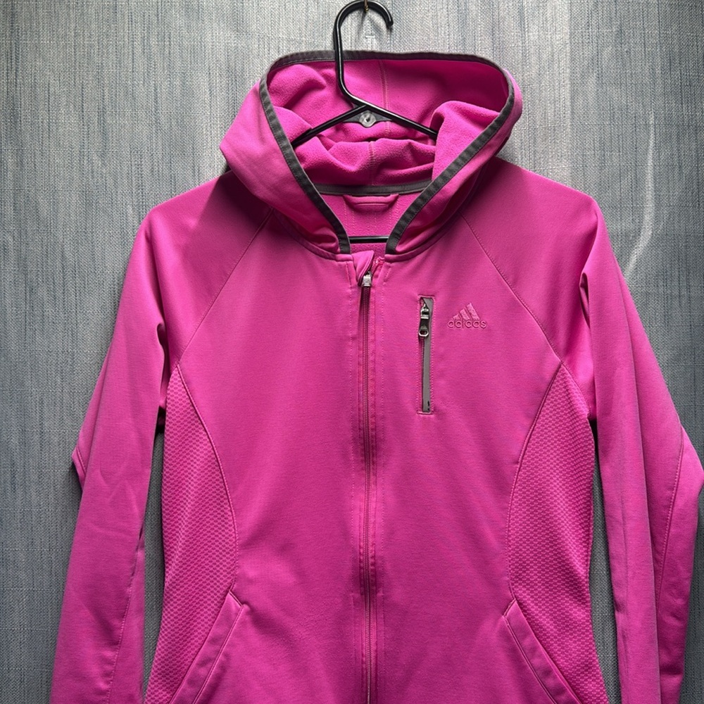 Adidas Women's Pink Hoodie size medium - Picture 3 of 8
